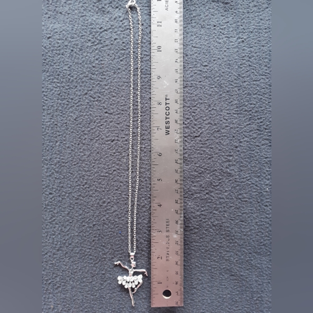 3/$20! Ballerina diamond pendant necklace - Picture 6 of 12